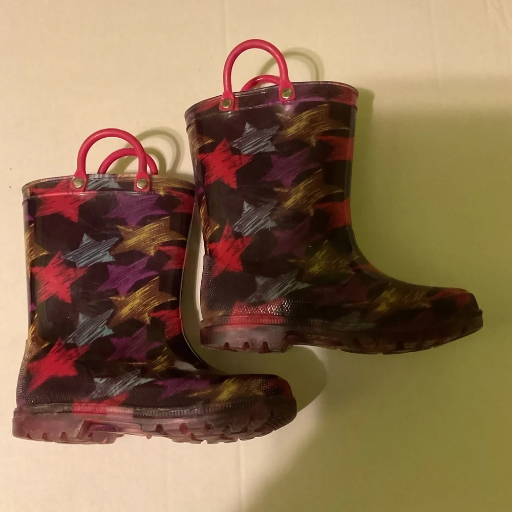 Colorful Kids' Rain Boots with‎ Handles